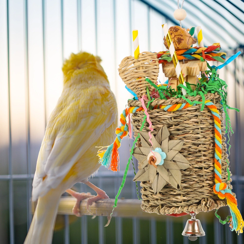 Chewing Toy Hook Design Parrot Toy Bird Chew Toy Bite Toy Parrot Shredded Chewing Toy