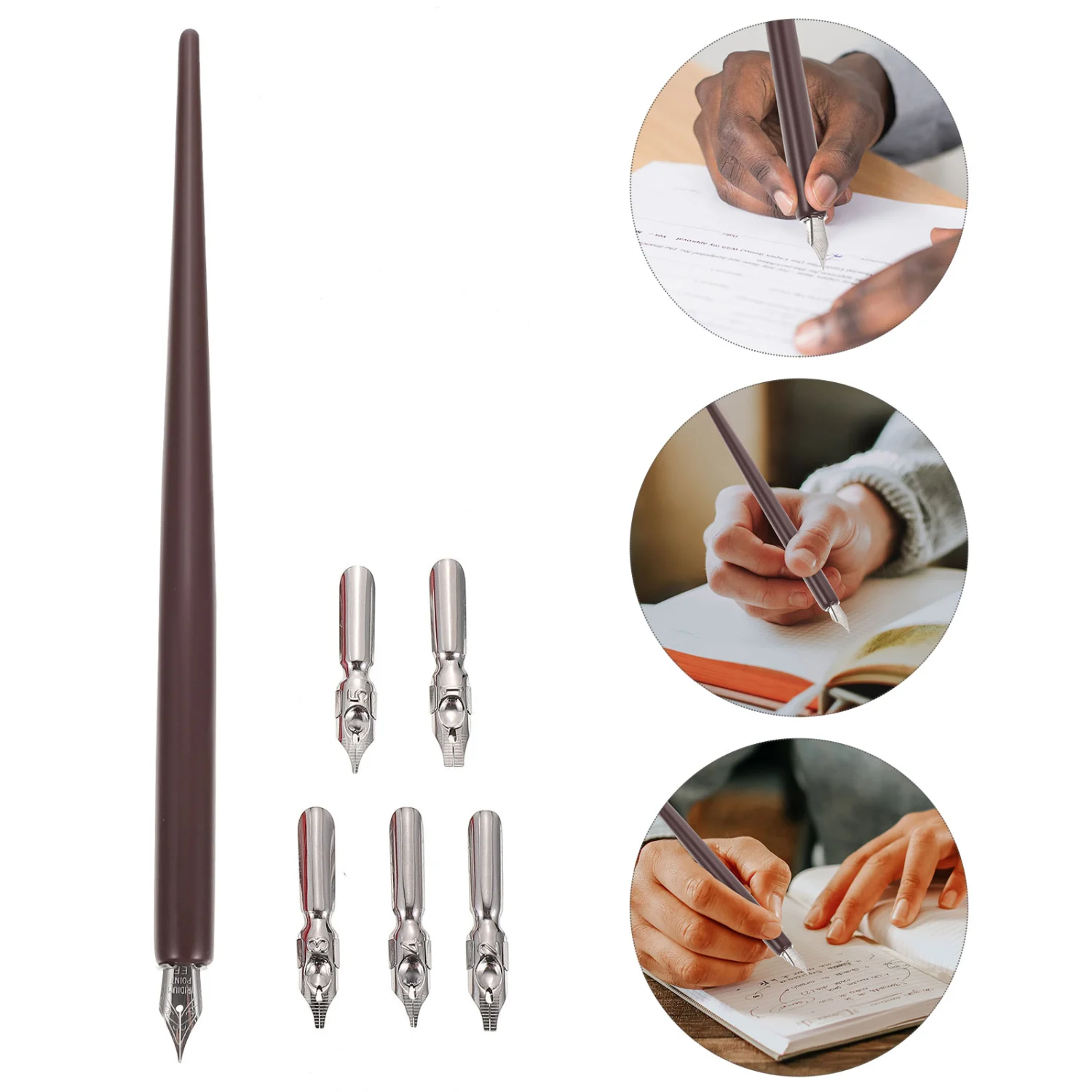 1 Set of Vintage Dip Pen Set Art Drawing Pens Calligraphy Practicing Pens