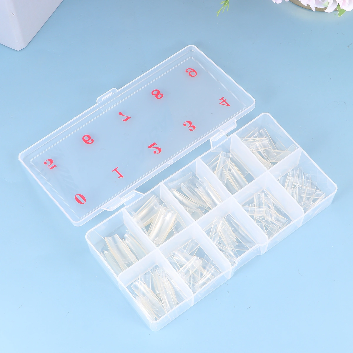 Manicure Tools Transparent Fake Nails Simple Durable Useful Manicure Fake Nails Tools for Home (500pcs Fake Nails)