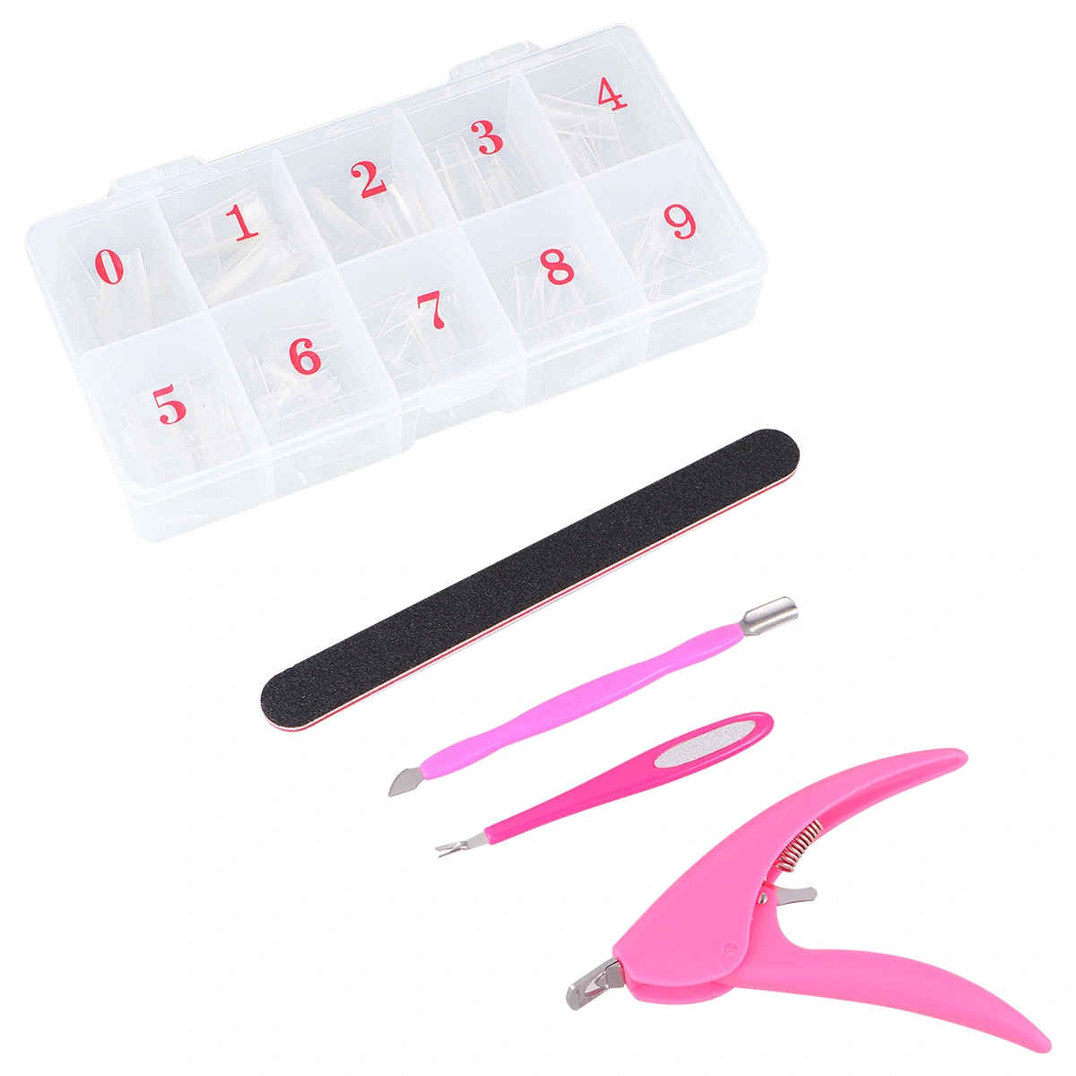 Manicure Tools Transparent Fake Nails Simple Durable Useful Manicure Fake Nails Tools for Home (500pcs Fake Nails)
