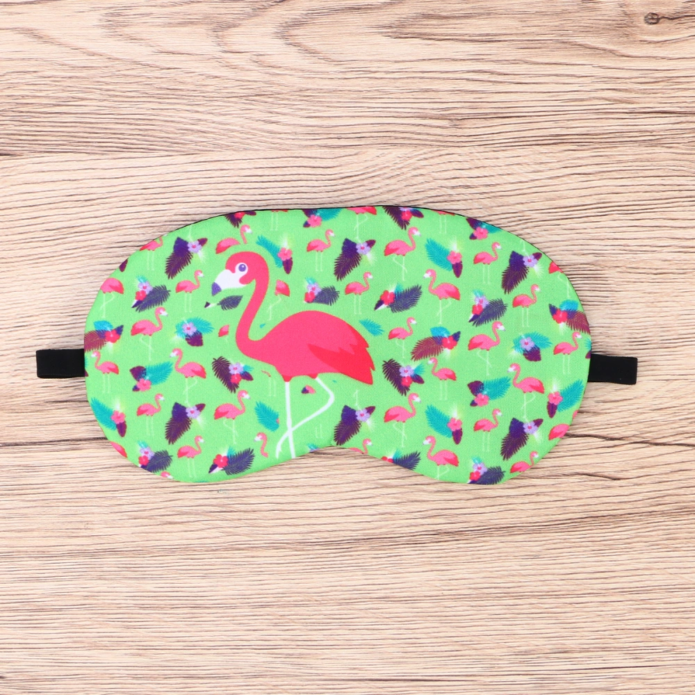 Flamingo Blindfolds Cold and Hot Compress Sleep Eye Mask Cover Eyeshade Eye Patch (Green)