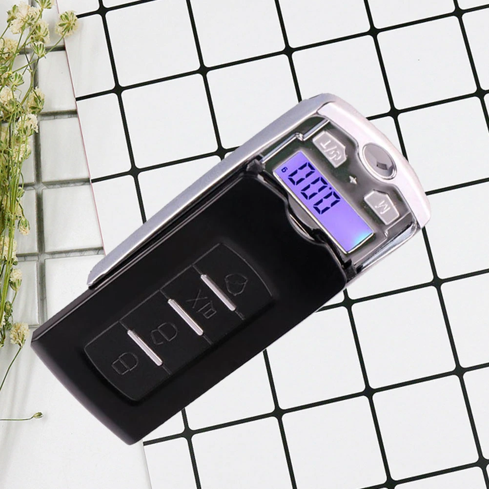 100g/0.01 Mini Car Key Design Gram Jewelry Scale Portable Tea Gold Medicine Electronic Scale without Battery Included