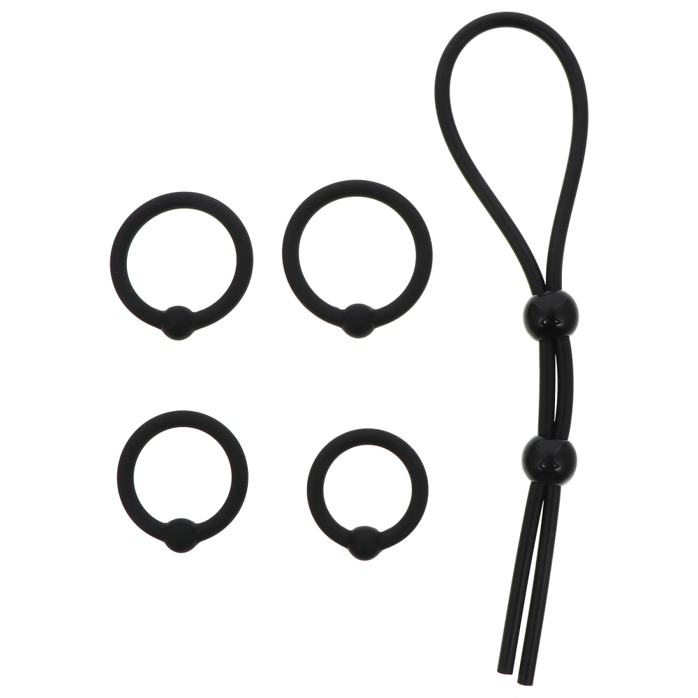 5pcs Ring Penis Rings Stronger Erection Sex Toy with Adjustable Tie