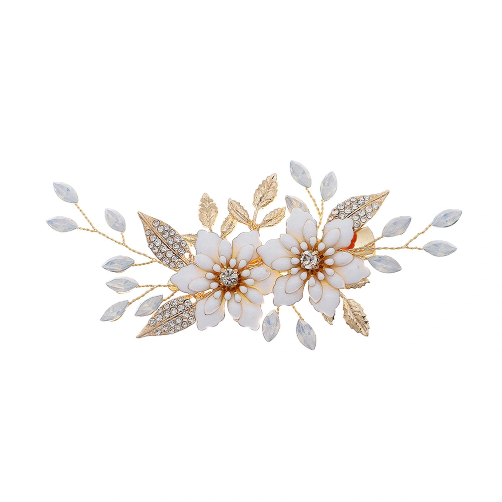 1Pc Wedding Bridal Hairpin Headdress Hair Ornament Hair Decoration (Golden)