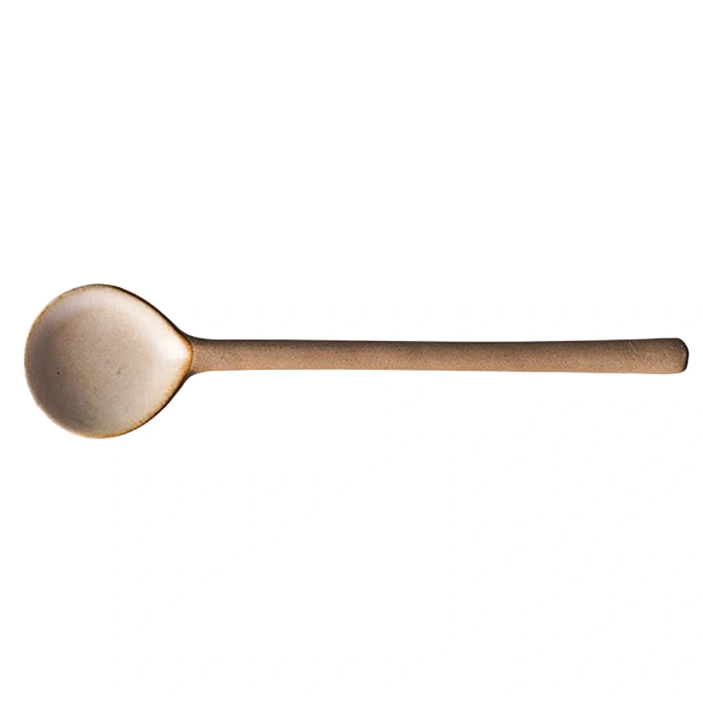 Ceramic Coffee Spoon Practical Coffee Stirring Spoon Retro Style Coffee Spoon