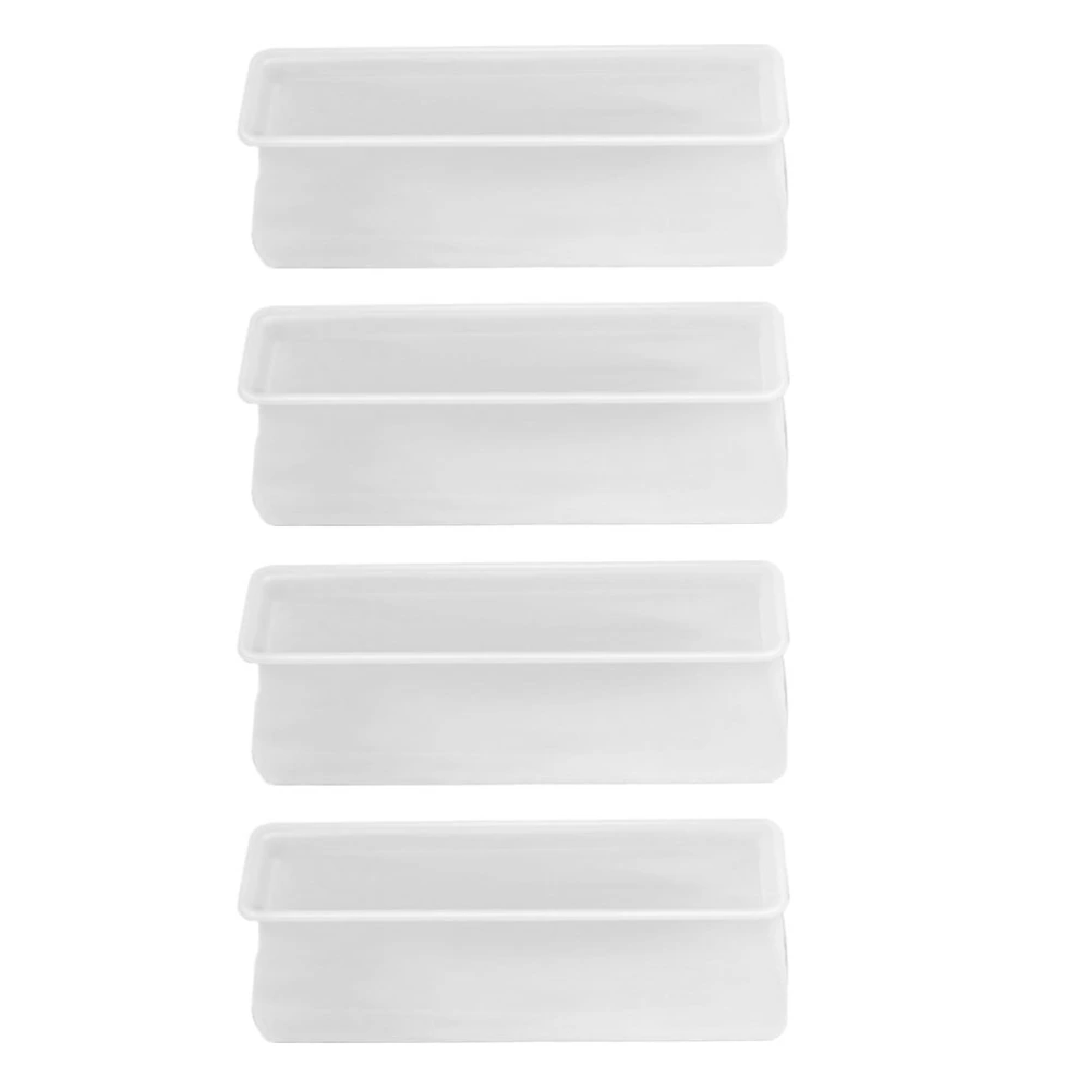 4Pcs Bed Feet Mats Bed Feet Base Square Shaped Bed Feet Protective Pads (White)