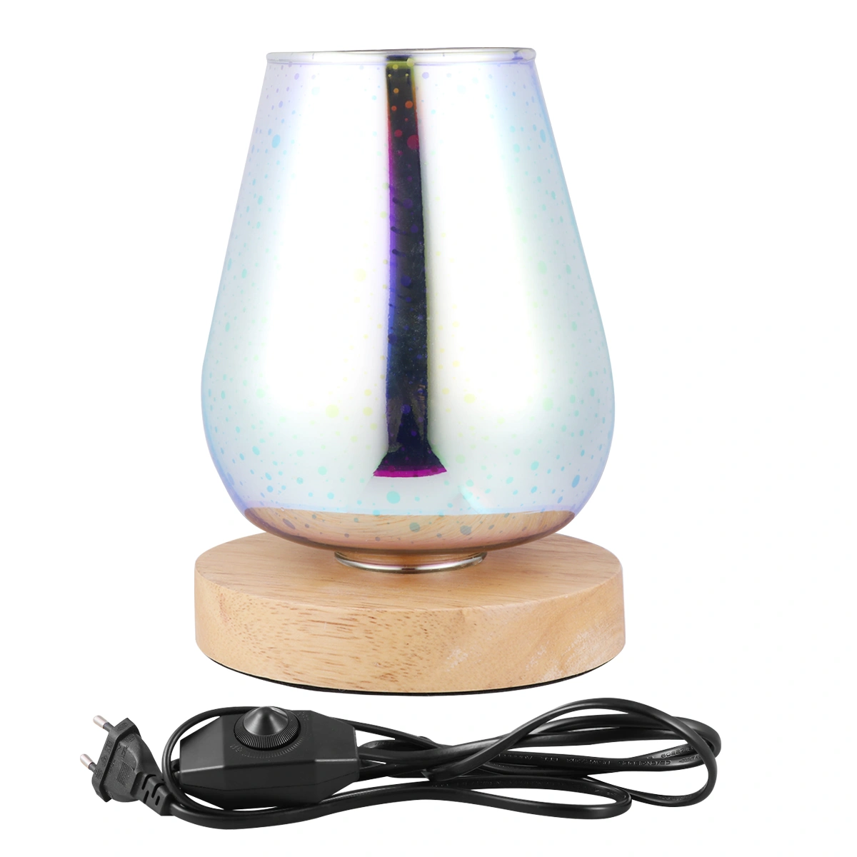 1pc Aroma Lamp 3D Glass Electric Fragrance Wax Warmer Candle Melter Night Light with EU Plug