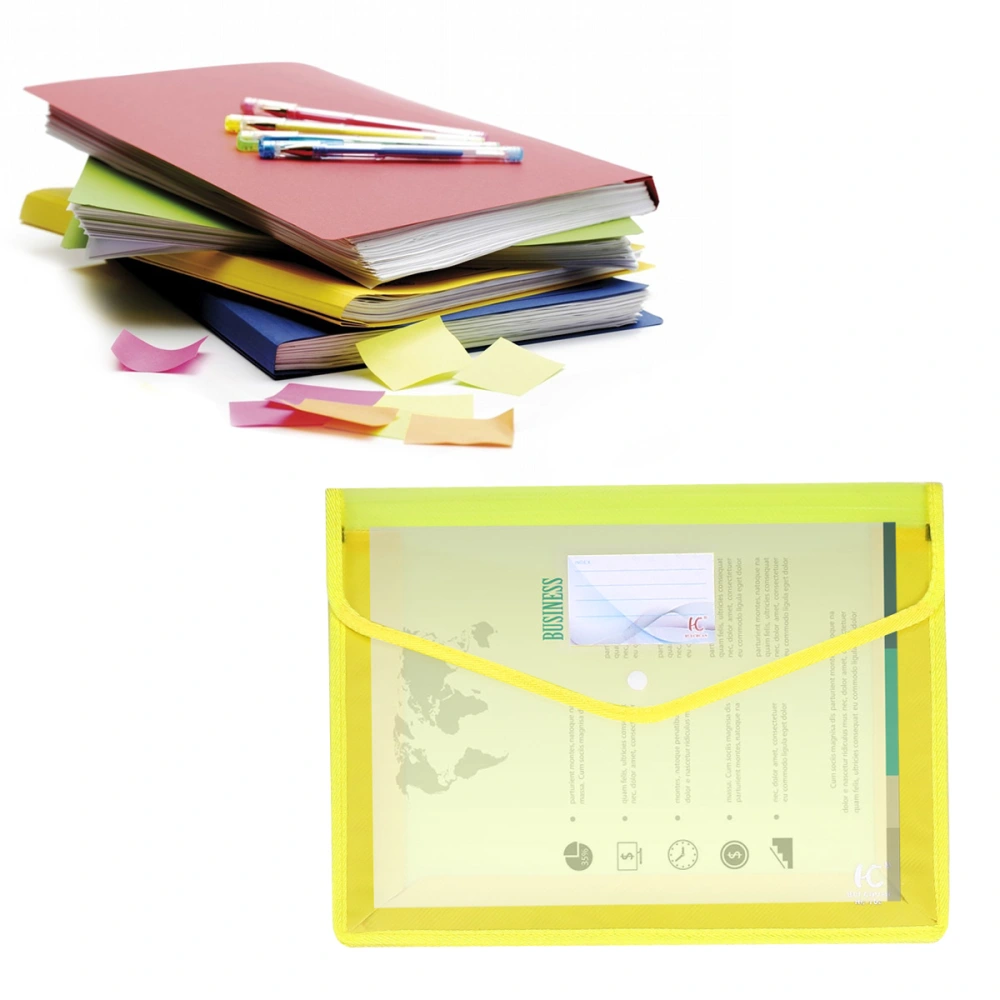 3Pcs File Pouch Document Folder Document Storage Organizer for Office Business