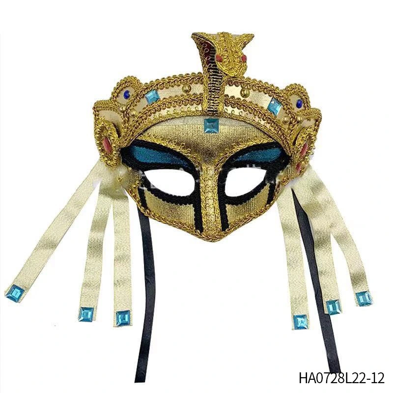 Halloween Mask Egypt Style Half Face Woman Mask Cosplay Prop Halloween Party Supply