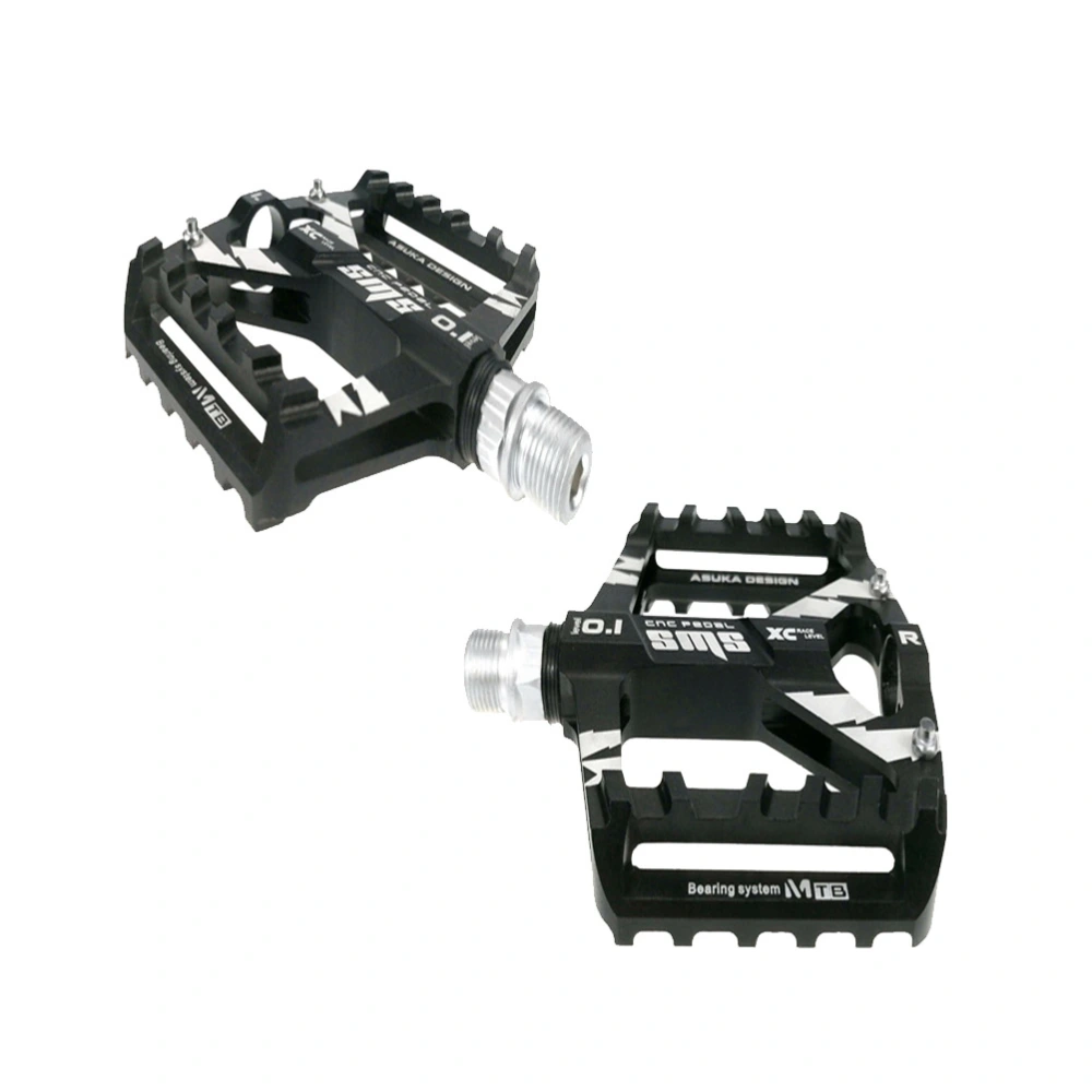 1Pair of Pedal Non-Slip Platform Flat Pedal  Universal Mountain Bike Pedal(Black)