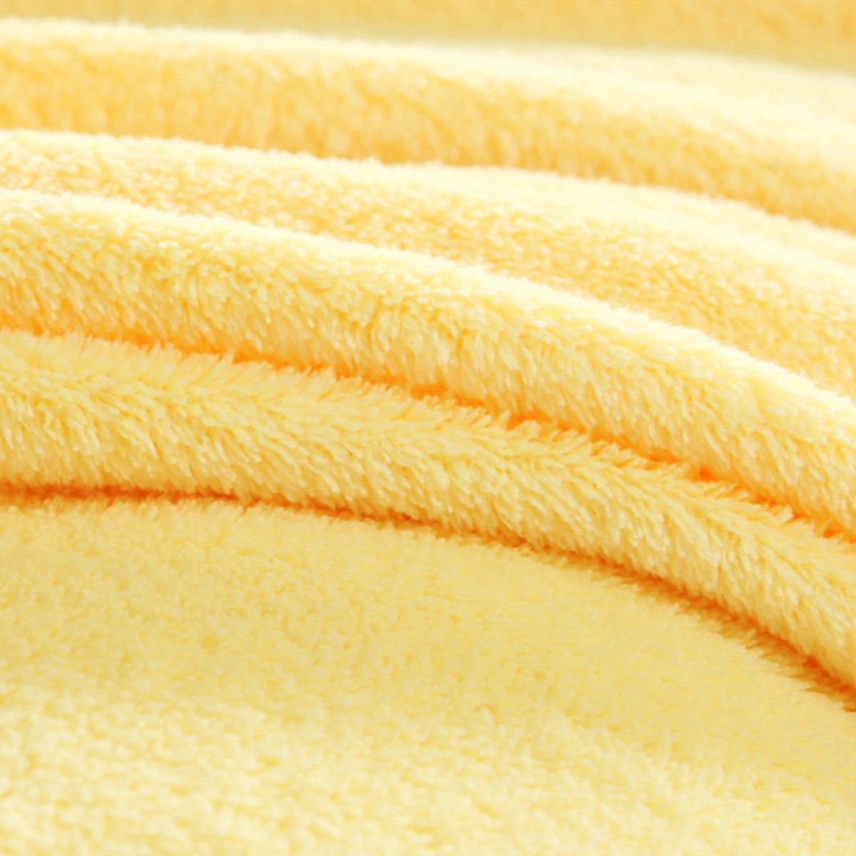 Pure Color Flannel Fleece Blanket Couch Solid Color Bed Blanket Sheet(Yellow)