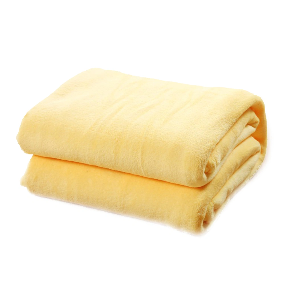 Pure Color Flannel Fleece Blanket Couch Solid Color Bed Blanket Sheet(Yellow)