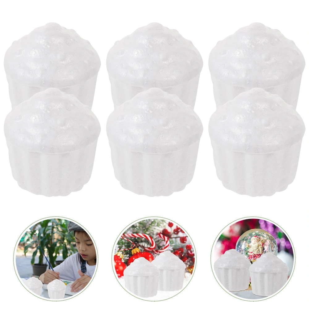 10pcs 7.8cm White Cake Early Teaching Children DIY Craft Practice Cake Model