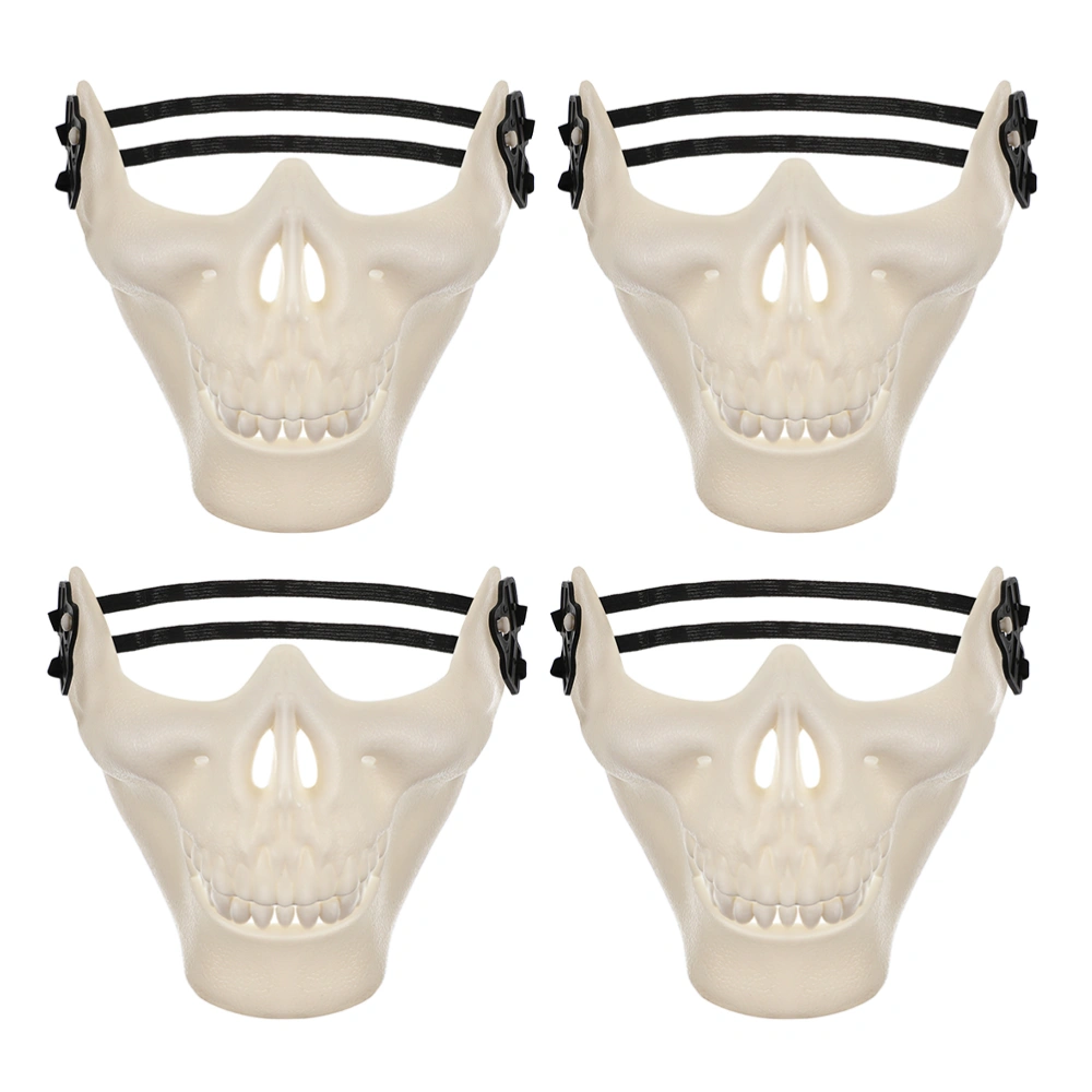 4Pcs Scary Skeleton Mask Halloween Cosplay Skull Mask Horror Party Mask Prop Creepy Skeleton Mask