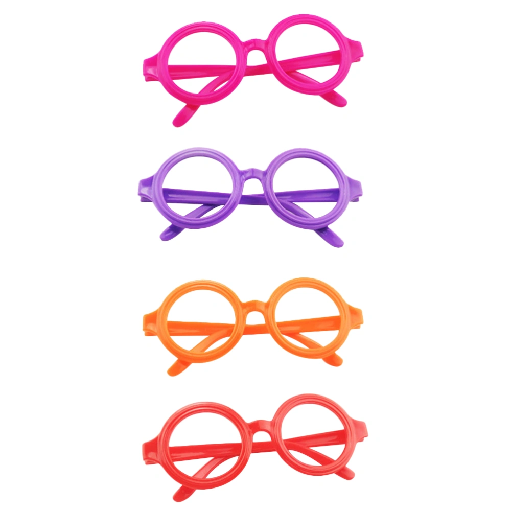 10PCS Plastic Round Glasses Frame Toys No Lens Eyeglasses Rack Toys Creative Optical Frames Toys Educational Eyeglasses Toys for Kids Playing (Random Color)