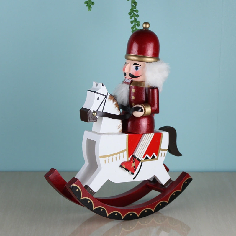 Wooden Nutcracker Festive Christmas Nutcracker Craft Wooden Horse Nutcracker Soldier