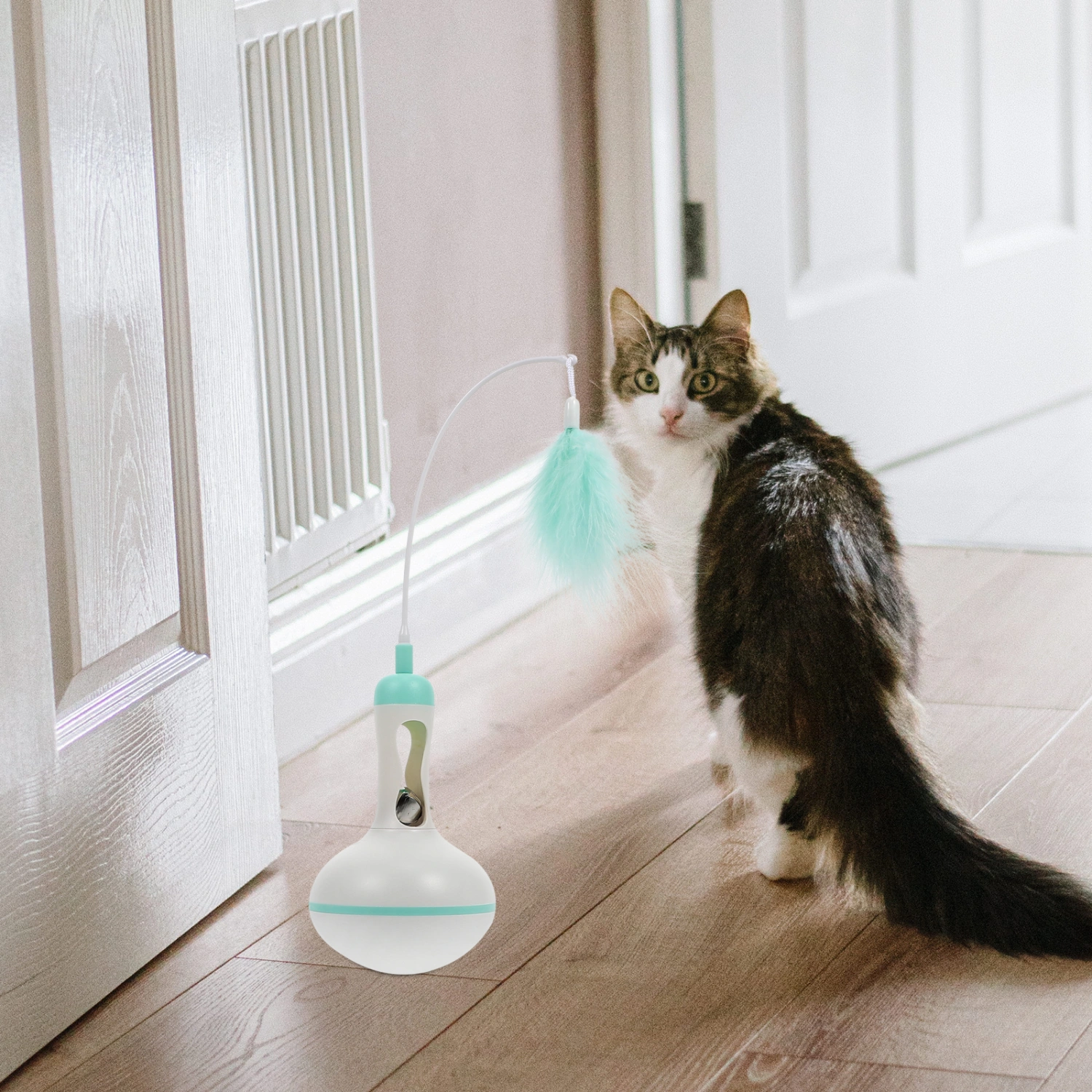 1Pc Cat Tumbler Toy Cat Teaser Tumbler Interesting Cat Toy Cat Stick Plaything