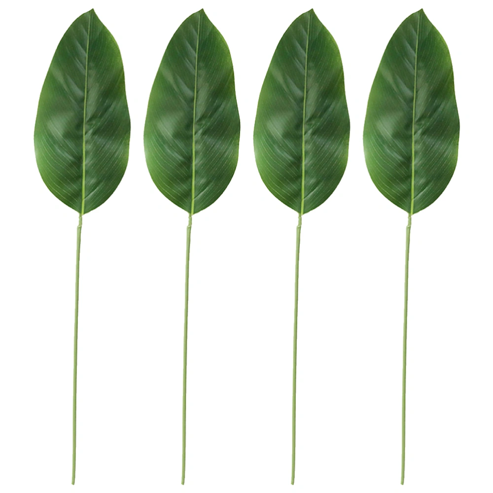 4pcs Artificial Plant Decors Scene Decors Lifelike Simulated Leaves Decors