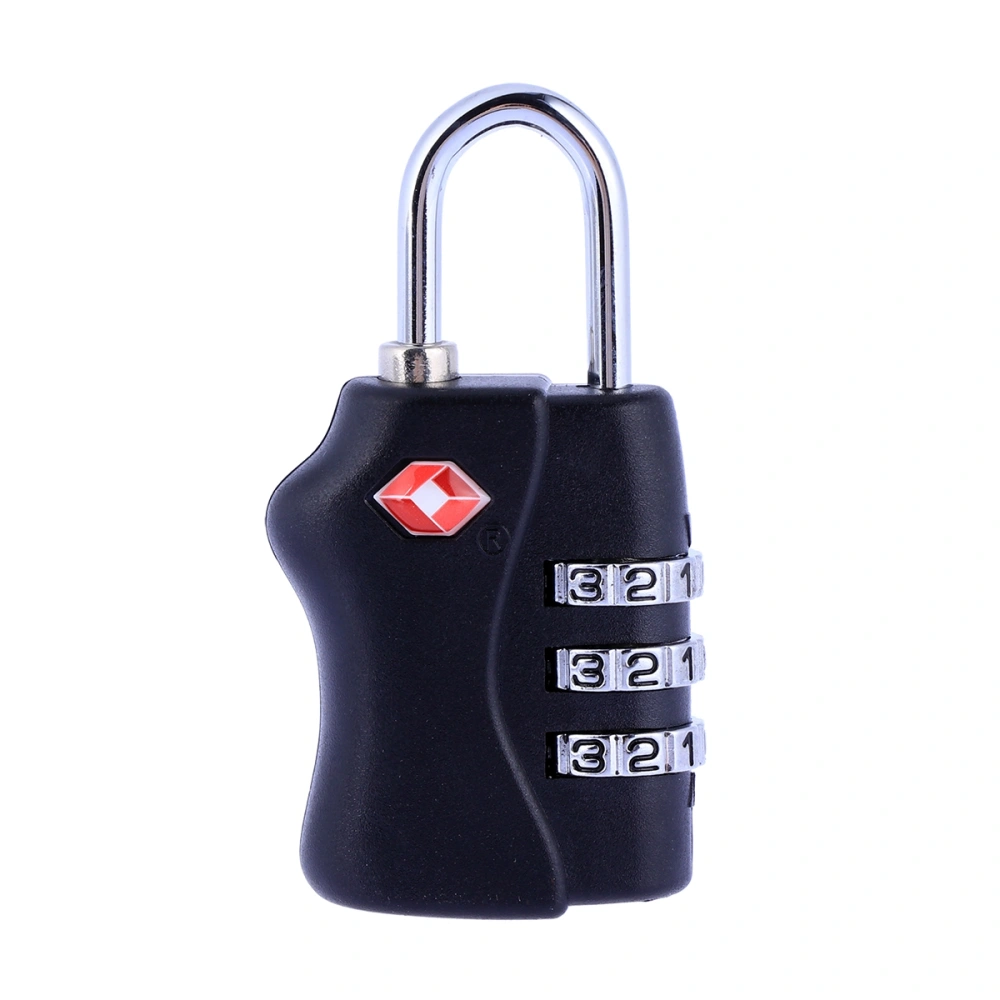 Portable TSA Approved Security Luggage Lock 3-Digit Combination Password Lock Padlock (Black)