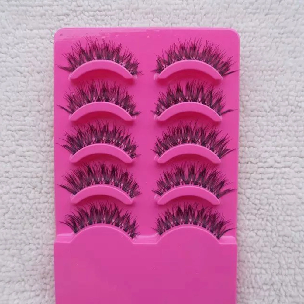 5 Pairs Long Natural Handmade False Eyelashes Makeup Decoration