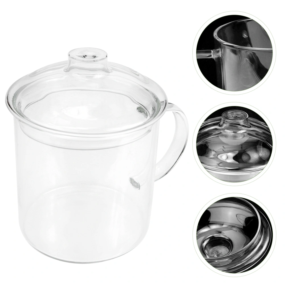 Glass Water Cup Transparent Water Mug Large Capacity Water Mug Lid Design Water Cup