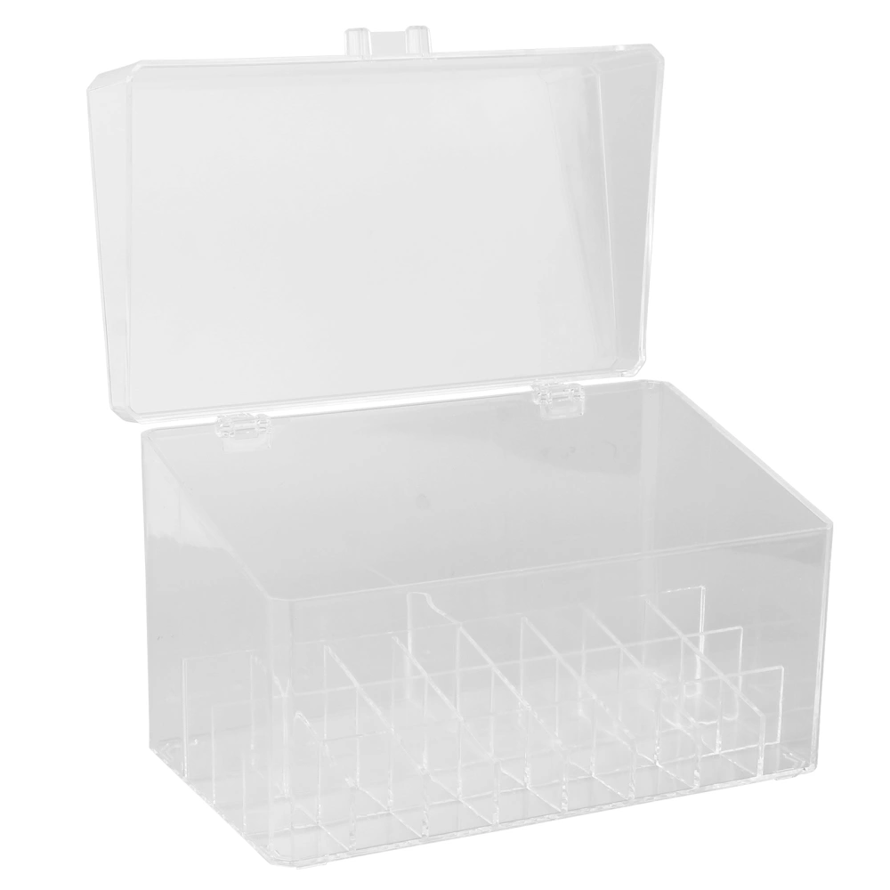 Acrylic Makeup Storage Box Lipstick Desktop Storage Container (Transparent)