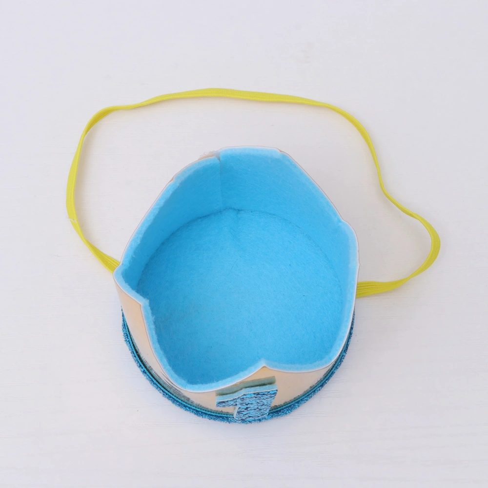 Adorable Baby Birthday Hats Kids Party Hats Crown Hairband Party Decorations (Sky-blue)