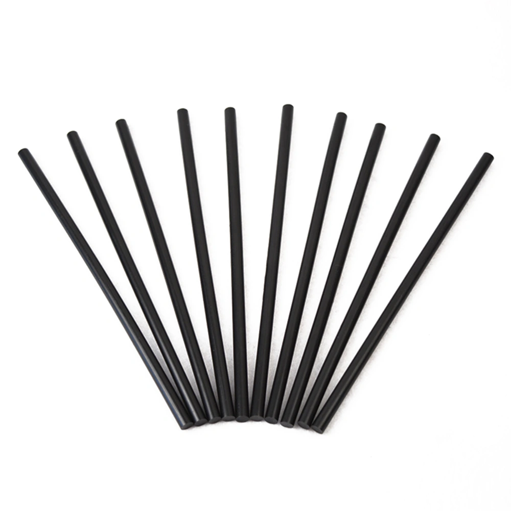 10pcs DIY 7mm Glue Stick High Viscosity Hot Melt Glue Sticks for Hot Glue Multifunctional Repair Tool (Black)