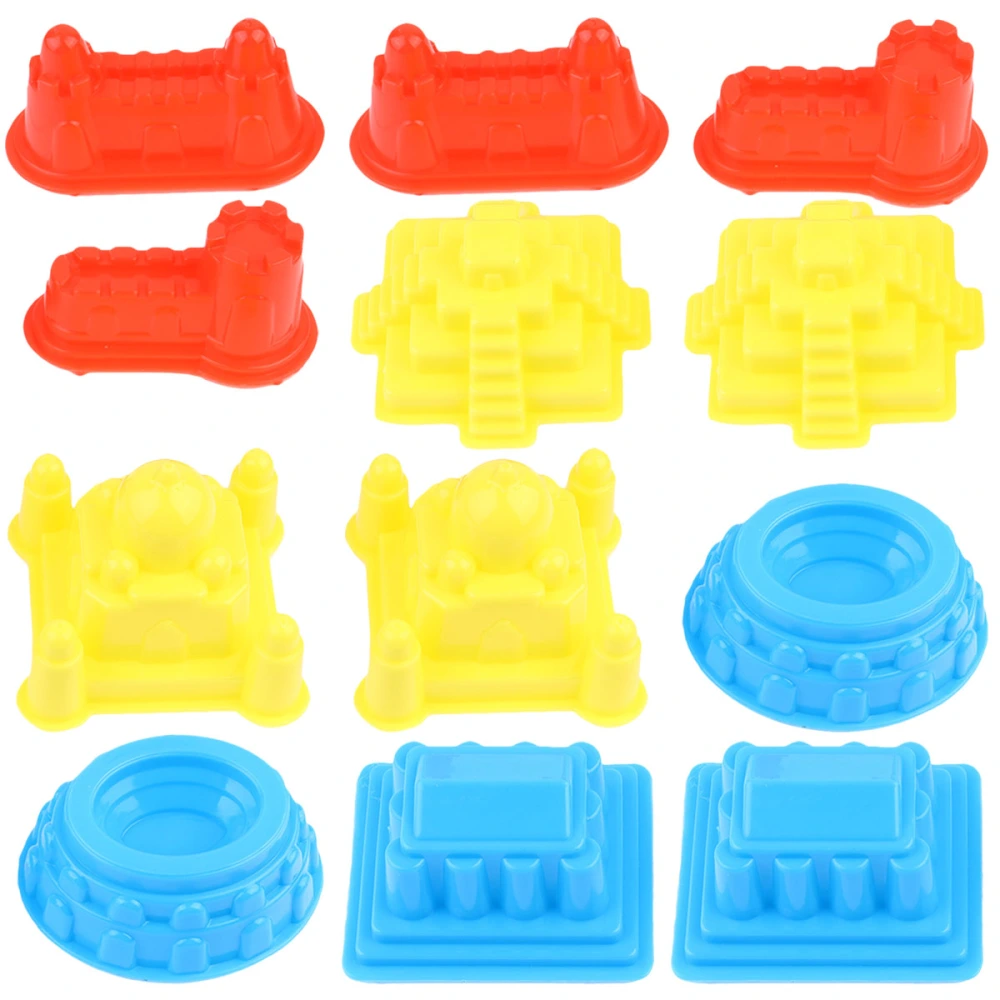 30pcs Children Sand Play Castle Mold Kids Sand Play Castle Kit Thicken Plastic Mold (Random Color)