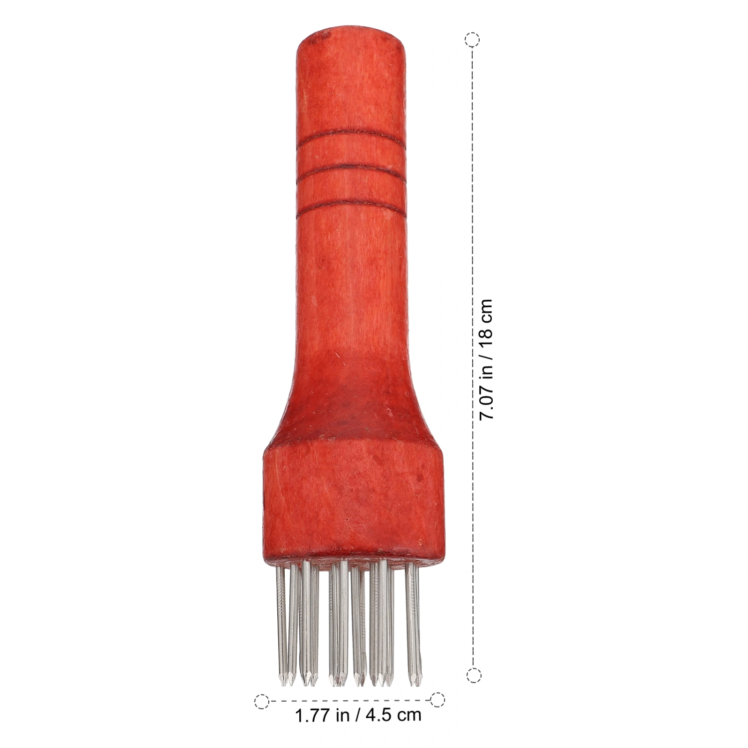 1pc Household Meat Tenderizer Steak Needle Meat Pounding Tool for Kitchen (Red)