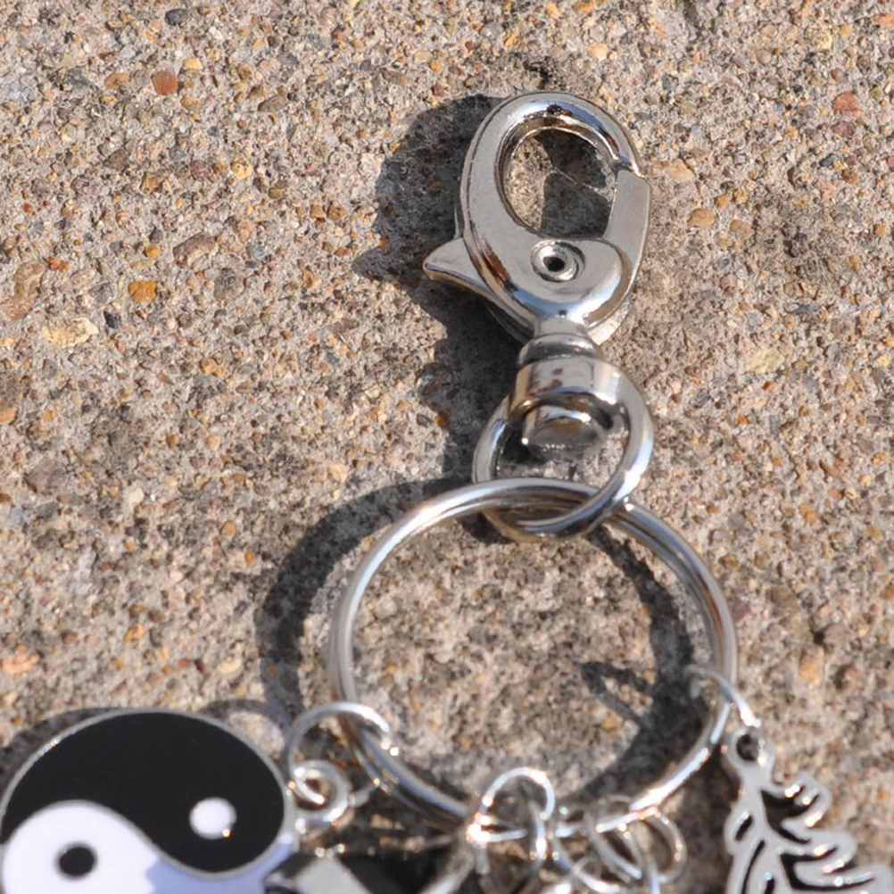 Dreamcatcher with Black Agate & Feather Charm Keyring Key Chain Keyfob