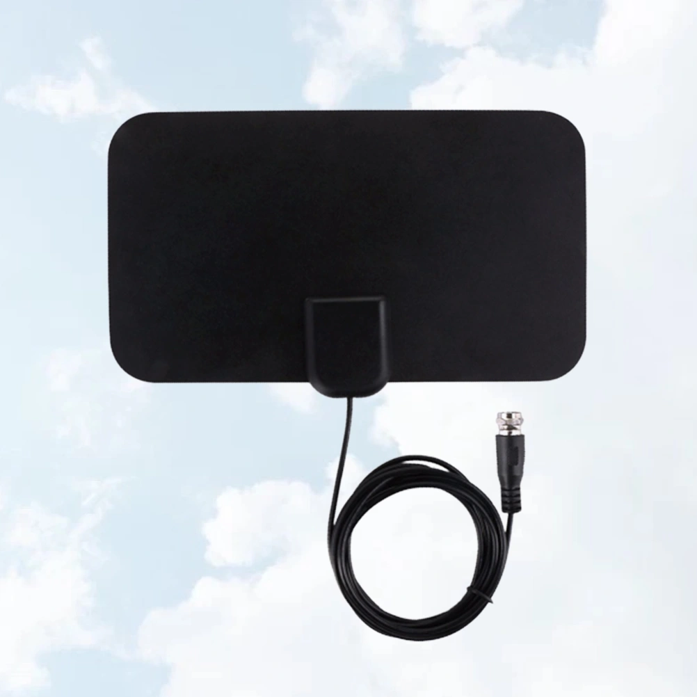 25DB High Gain Digital TV Antenna 1080P Indoor HDTV Antennas Aerial Mini DVB-T2 170-240mhz 470-860mhz (Black)