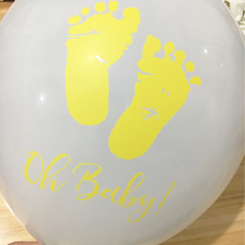 30pcs Party Balloons Footprint and Heart Printed Balloons Inflatable Balloons for Party Festival