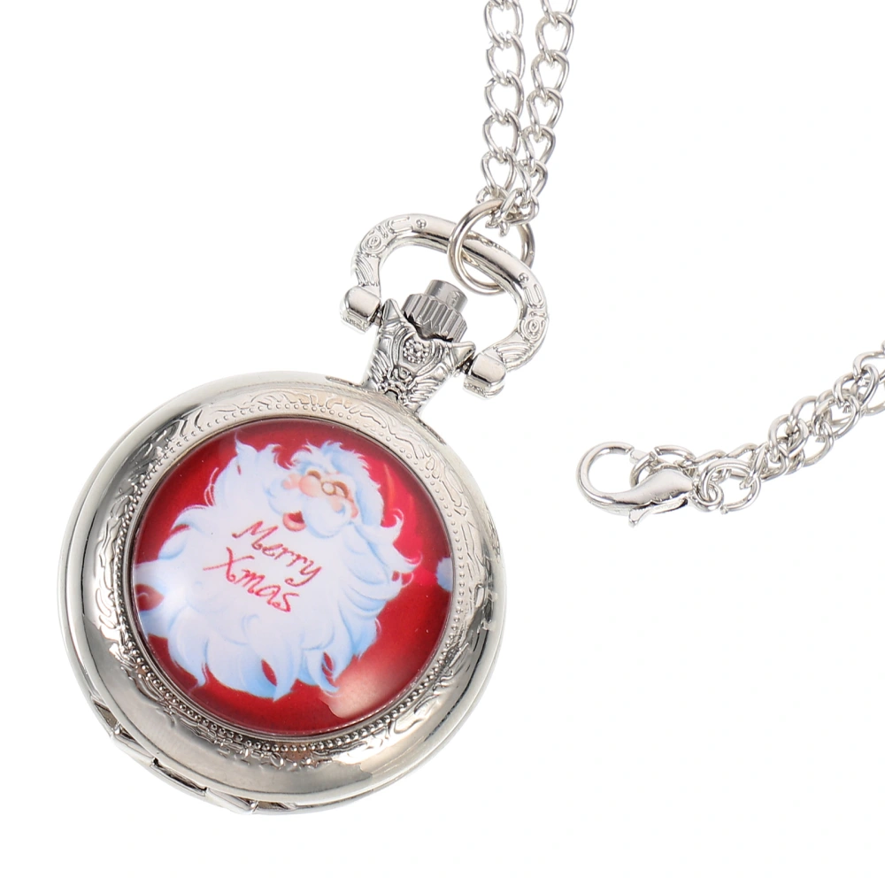 1 Pc Pocket Watch Retro Xmas Theme Pocket Watch Xmas Watch Delicate Watch