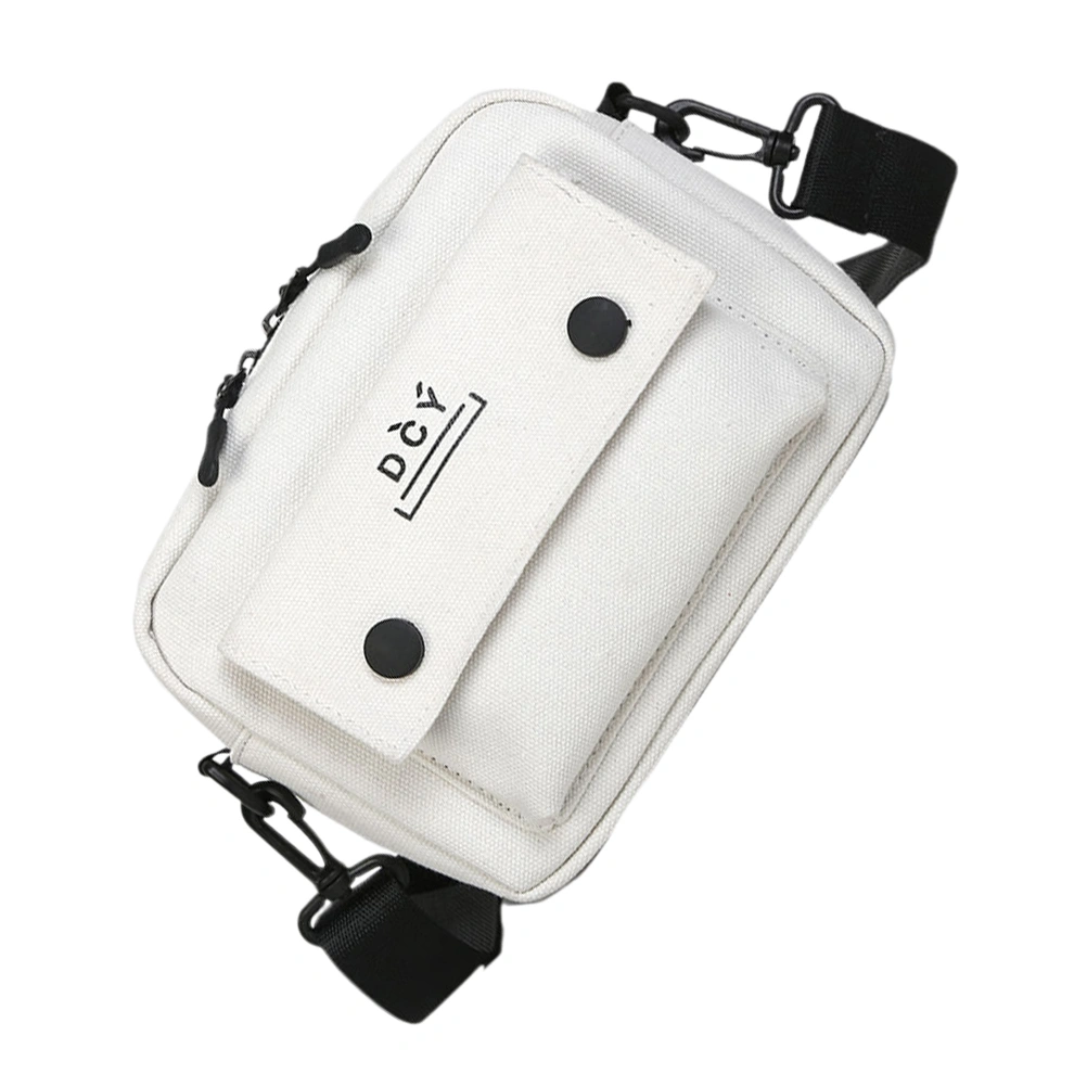 Casual Canvas Crossbody Bag Fashion Crossbody Bag Shoulder Bag for Student Girls Ladies(White)