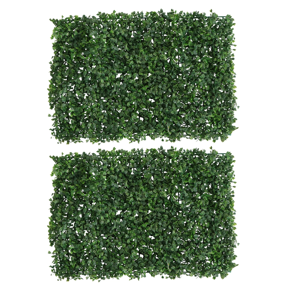 2pcs Artificial Leaf Background Decor Plastic Greenery Backdrop Household Decorative Plant Wall Decor