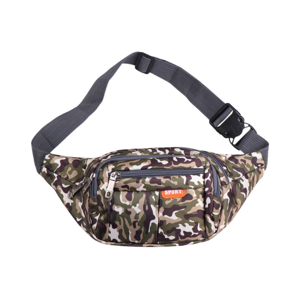 Outdoor Sports Waist Bag Camouflage Fanny Pack Multifunctional Storage Bag Casual Chest Bag for Men Women (Camouflage Nine)