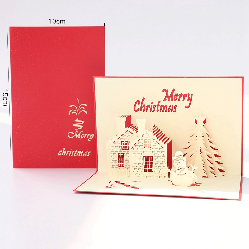 2pcs Christmas Cards Christmas Greeting Cards Holiday Cards Festival Party Greeting Cards