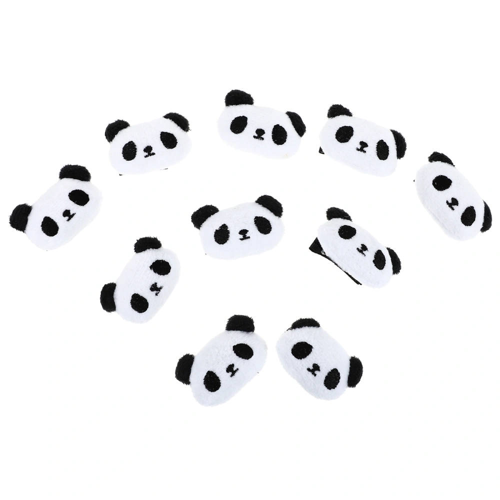 10pcs Cartoon Panda Hairpin Decorative Hair Clips Animal Hairpin Hair Ornaments