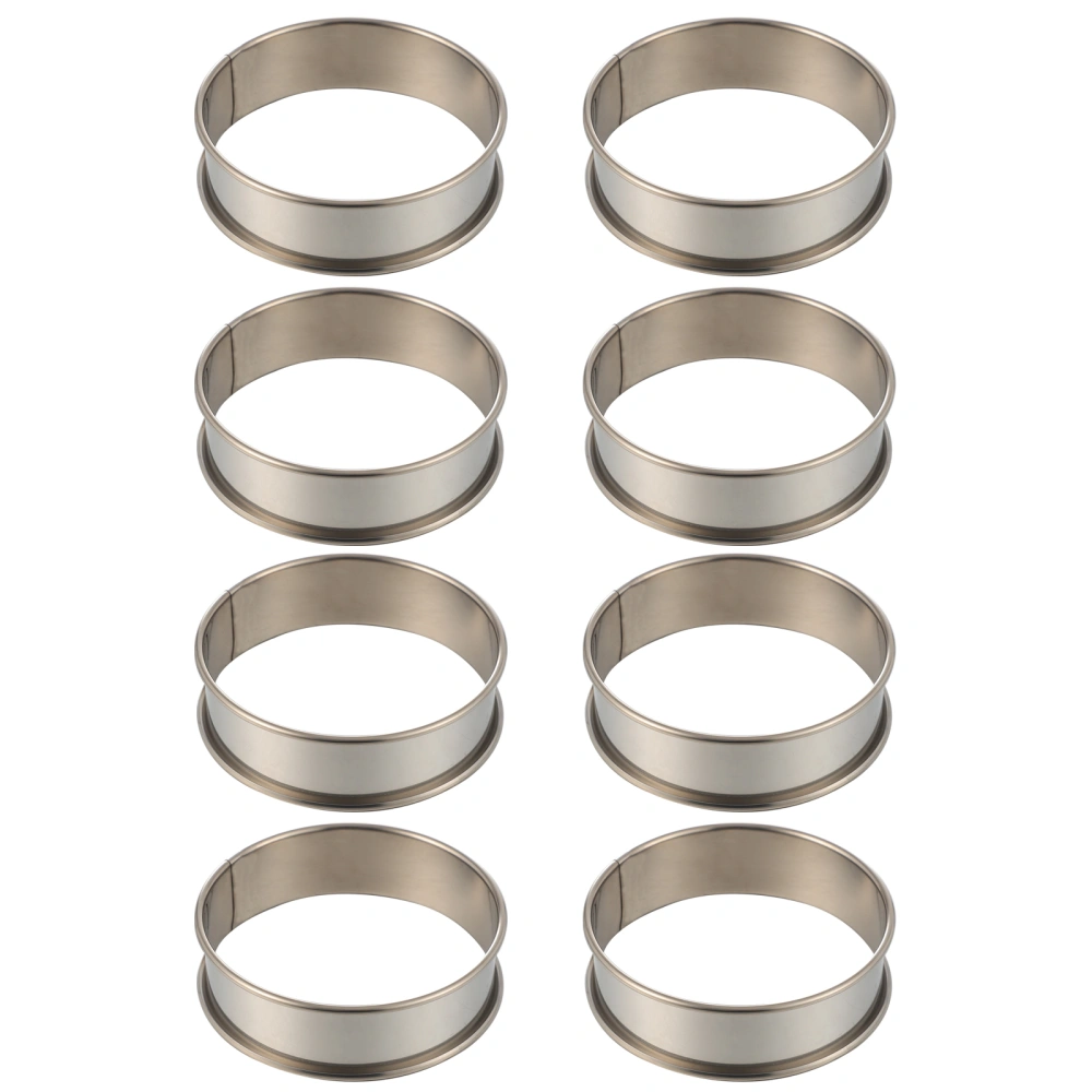 8pcs Mousse Rings Molds Baking Tools Cake Cookies Molds Stainless Steel Moulds