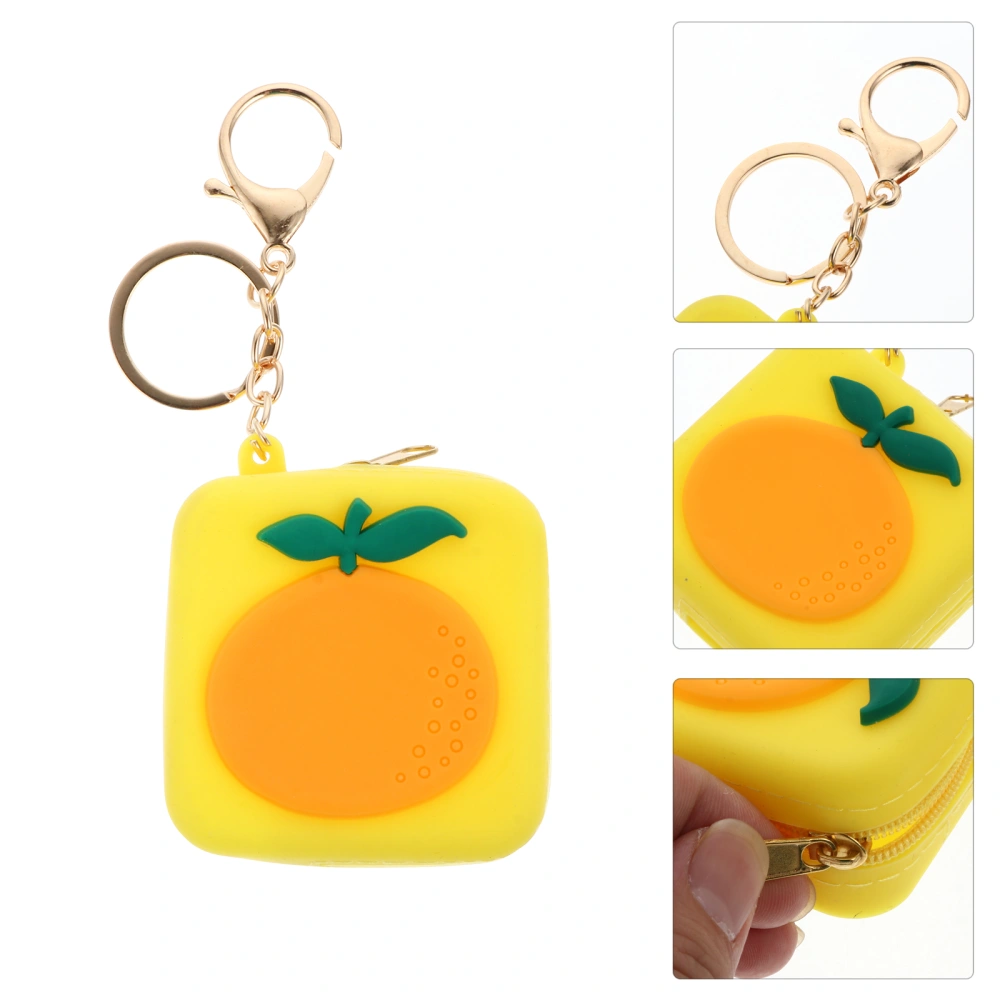 2pcs Keyring Cartoon Earphone Protector Silicone Key Case Coin Storage Bag