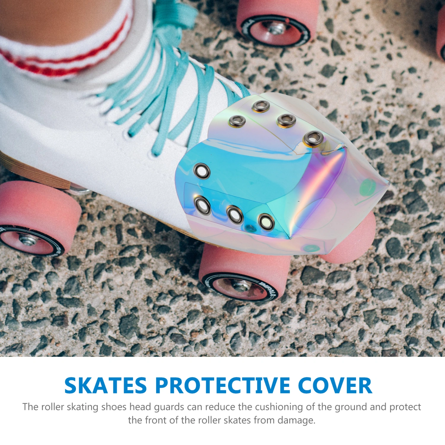 1 Pair of Roller Skates Toecap Protective Cover Skates Head PVC Protectors