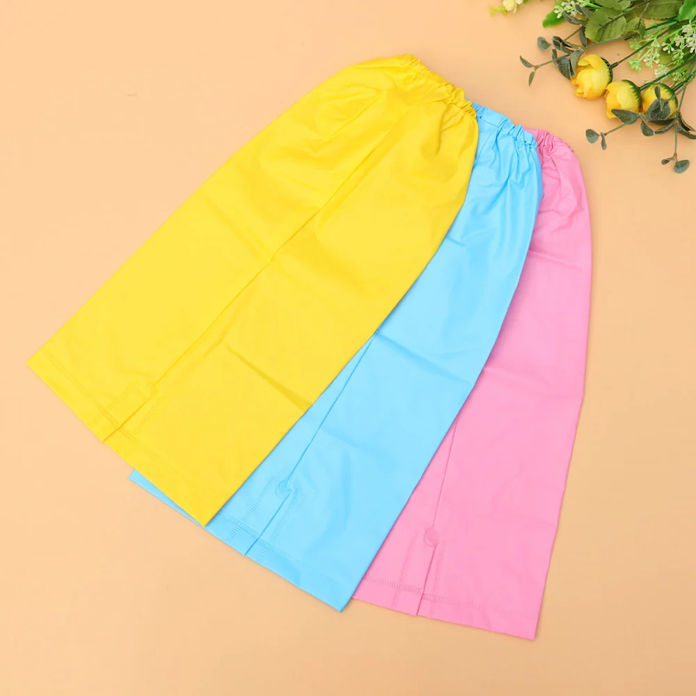 1 Pair Blue Waterproof Leg Protectors Elastic Band Pants Cover Leg Protective Cover for Kids Outdoor Use