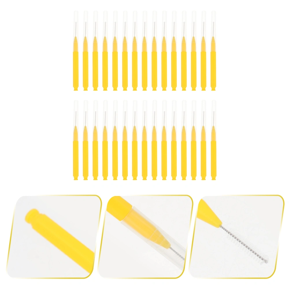 30pcs Creative I-shaped Interdental Brushes Orthodontic Interdental Cleaning Brushes