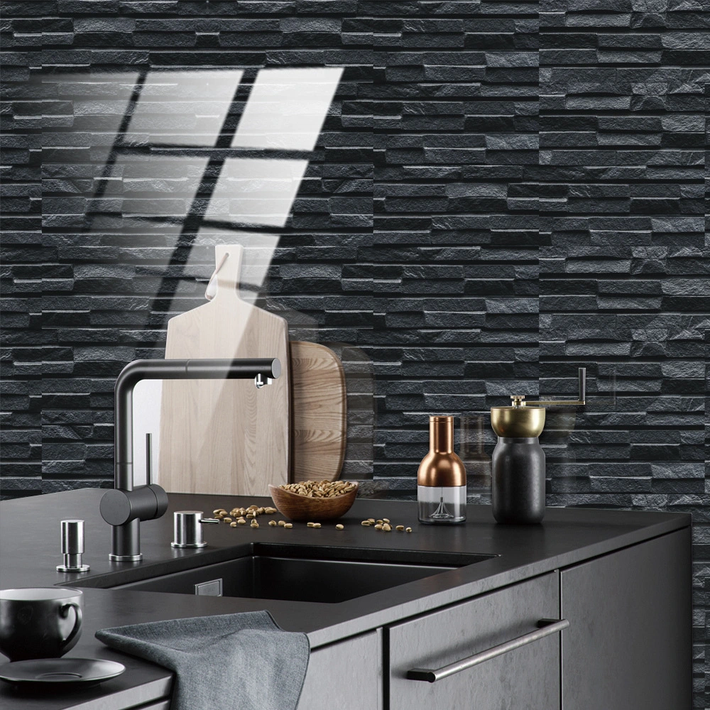 12 Sheets Tile Sticker Peel and Stick Tile Decals Oil-proof Kitchen Wall Tile Sticker Wall Tile Sticker