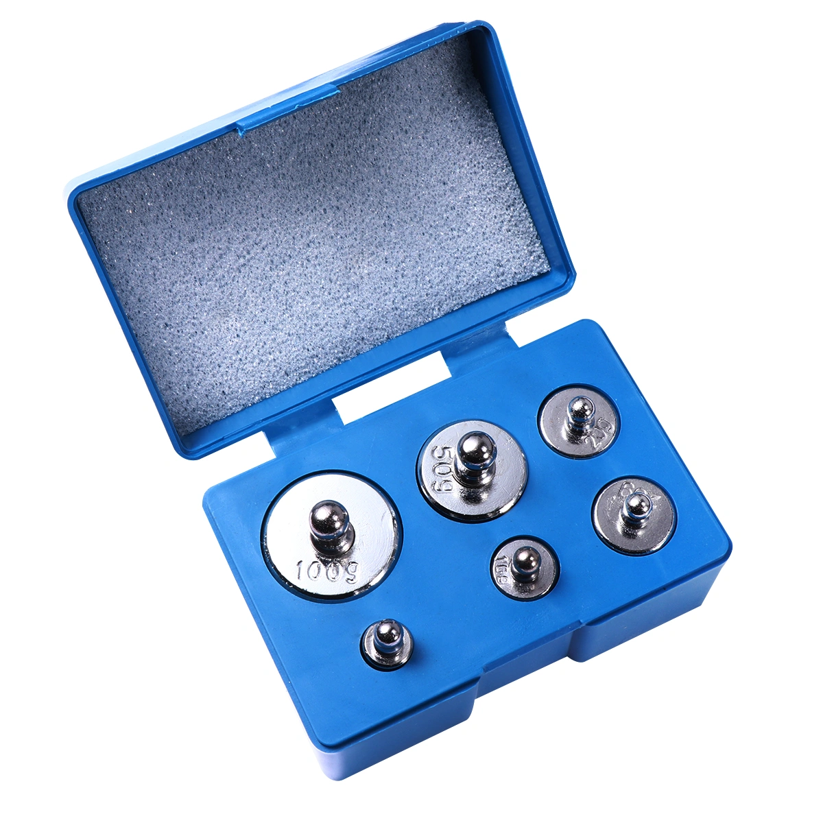 200 Grams Plating Steel Calibration Scale Weight Set Calibration Weights with Tweezers for Digital Balance Scale - 5-100g
