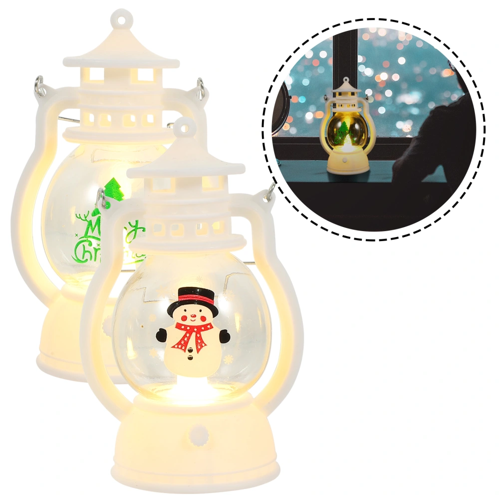 2pcs Christmas Lantern LED Light Decoration Xmas Decorative Lamp Hanging Lantern