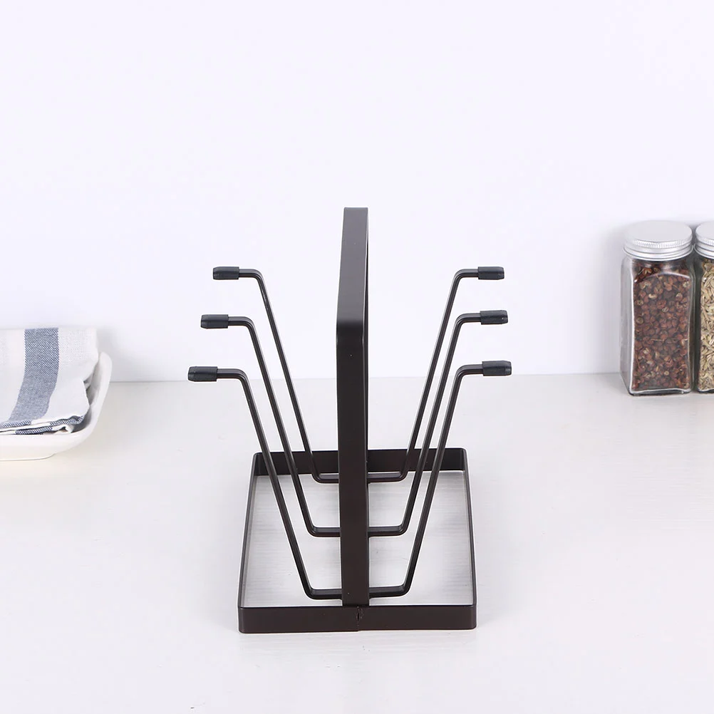 Coffee Mug Holder Iron Art Hollow Protective Hook Non-slip Bottle Drying Holder