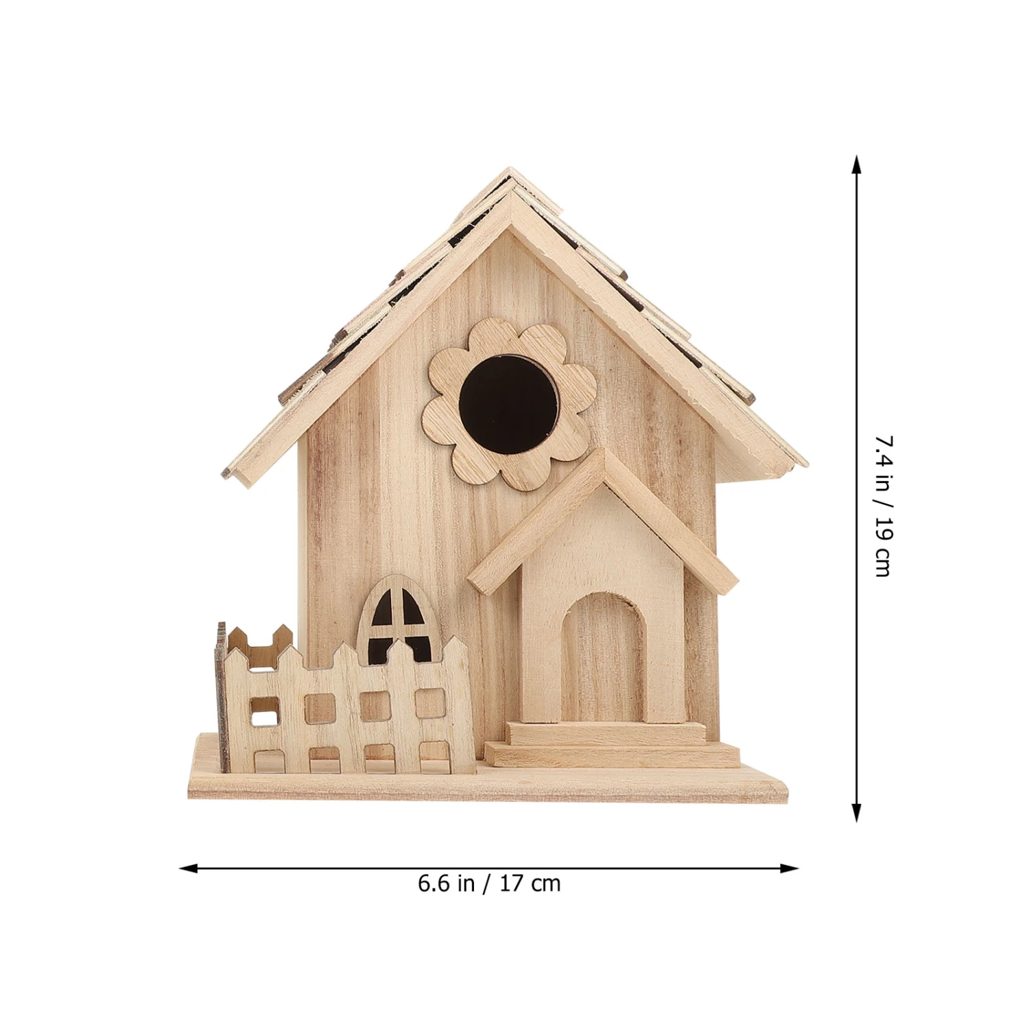 2Pcs Durable Wood Bird Houses Retro Bird Houses Lovely Outdoor Decorations
