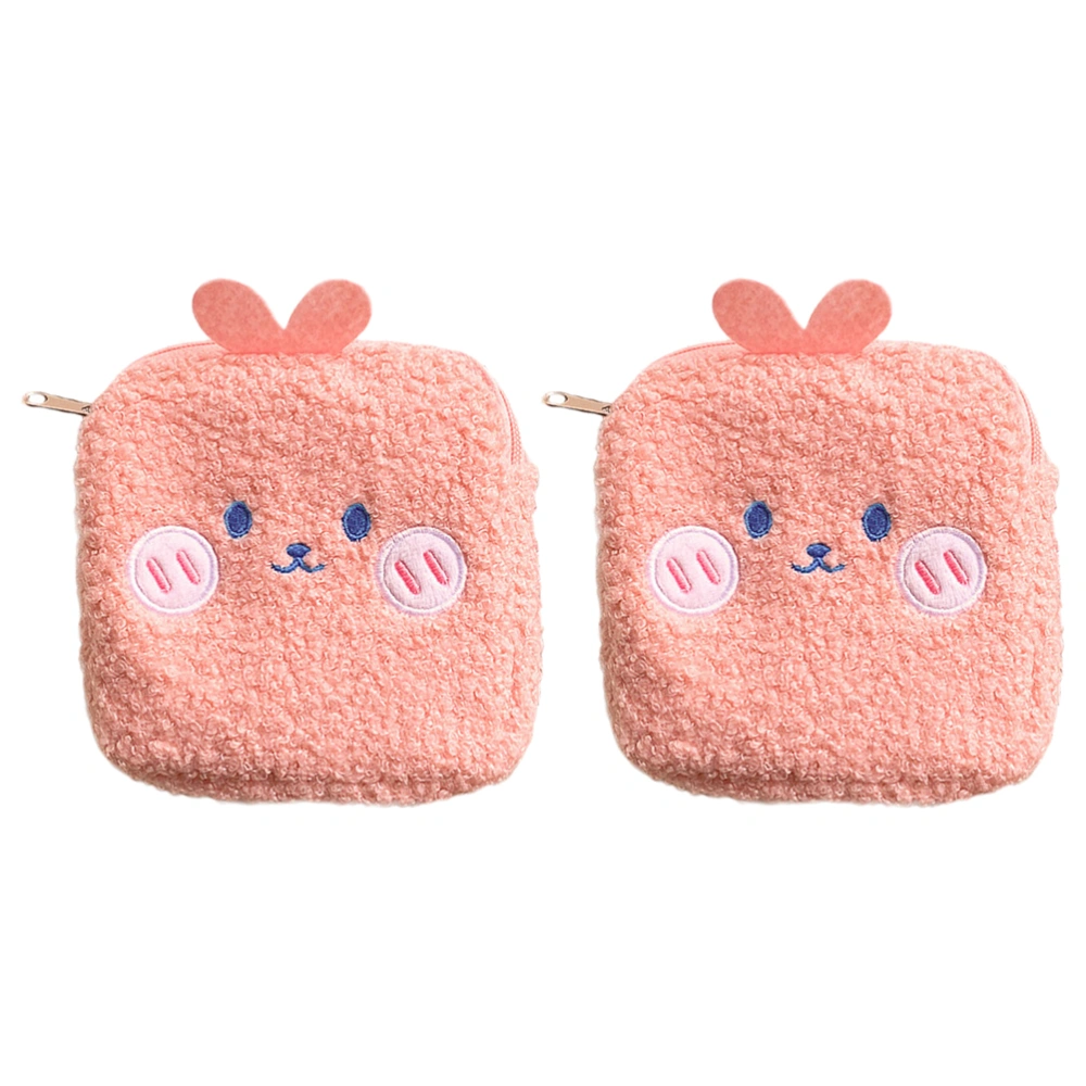 2PCS Cartoon Sanitary Napkin Bags Tampon Storage Bags Portable Storage Bags